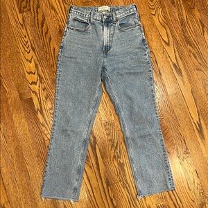 Abercrombie & Fitch Women's The Ankle Straight Ultra High Rise Curve Love